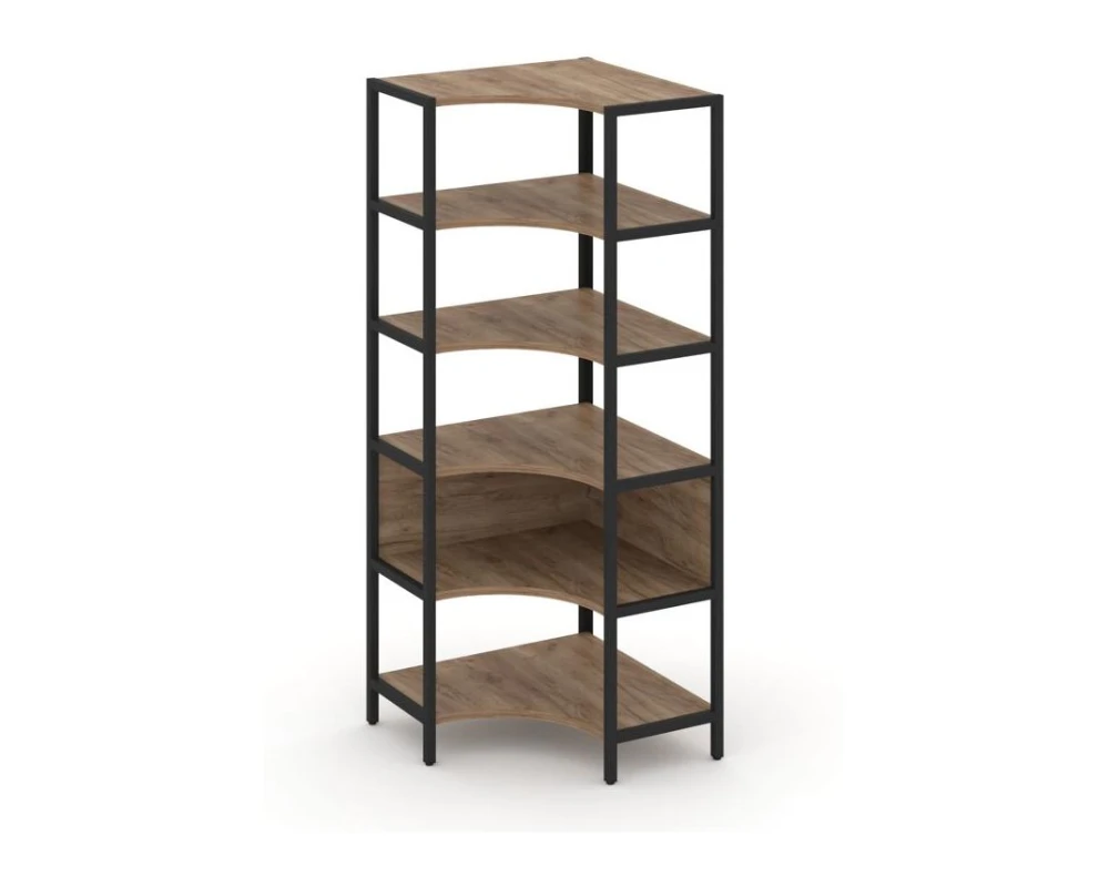 Односекционный угловой стеллаж пятиярусный 810х810х1980 Шелф Систем / Shelf System