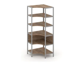 Односекционный угловой стеллаж пятиярусный 810х810х1980 Шелф Систем / Shelf System images