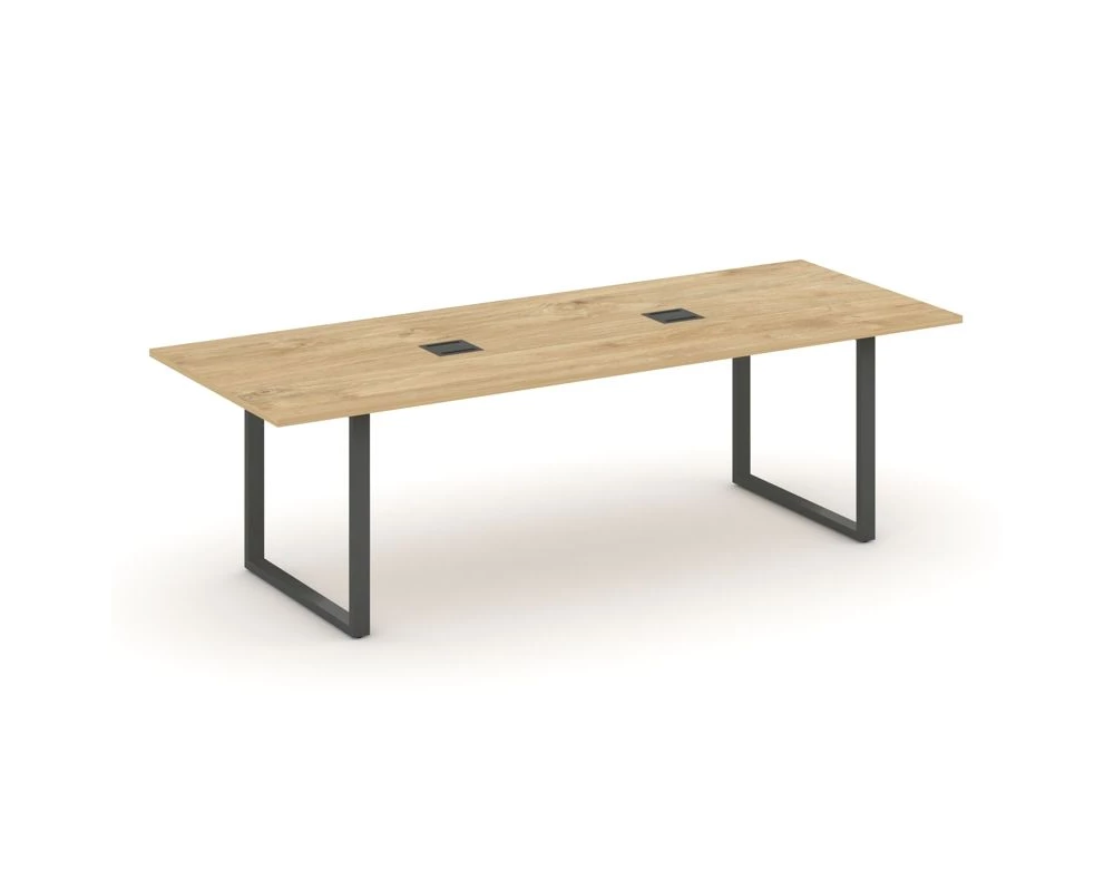 Стол переговорный на О-образном каркасе с лючком 2580x980x750 Стайл Проджект Директ / Style Project Direct