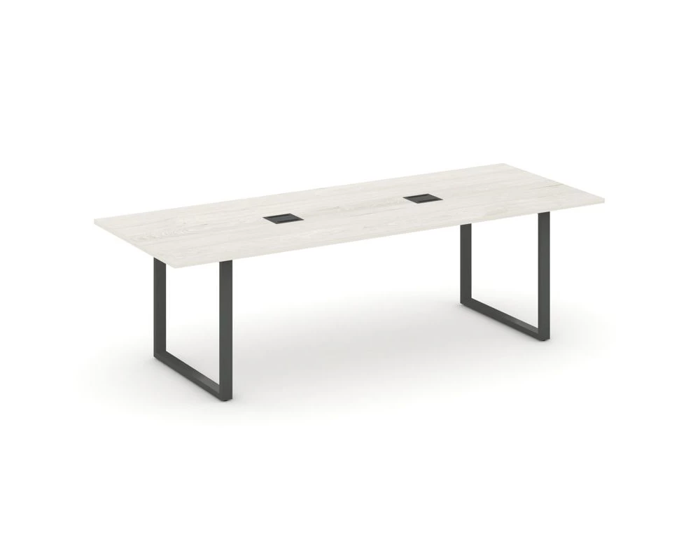 Стол переговорный на О-образном каркасе с лючком 2580x980x750 Стайл Проджект Директ / Style Project Direct