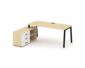 Стол письменный с греденцией левой на А-образном каркасе 1580x1580x750 Стайл Проджект Директ / Style Project Direct images