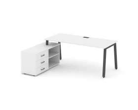 Стол письменный с греденцией левой на А-образном каркасе 1780x1480x750 Стайл Проджект Директ / Style Project Direct images