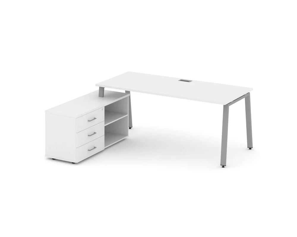 Стол письменный с греденцией левой на А-образном каркасе 1780x1580x750 Стайл Проджект Директ / Style Project Direct