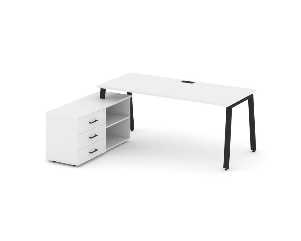 Стол письменный с греденцией левой на А-образном каркасе 1780x1580x750 Стайл Проджект Директ / Style Project Direct