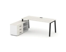 Стол письменный с греденцией левой на А-образном каркасе 1780x1580x750 Стайл Проджект Директ / Style Project Direct images