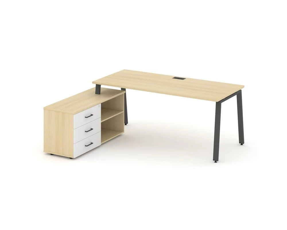 Стол письменный с греденцией левой на А-образном каркасе 1780x1580x750 Стайл Проджект Директ / Style Project Direct