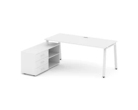 Стол письменный с греденцией левой на А-образном каркасе 1780x1580x750 Стайл Проджект Директ / Style Project Direct images