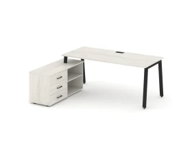 Стол письменный с греденцией левой на А-образном каркасе 1980x1480x750 Стайл Проджект Директ / Style Project Direct images