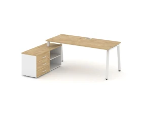 Стол письменный с греденцией левой на А-образном каркасе 1980x1480x750 Стайл Проджект Директ / Style Project Direct images