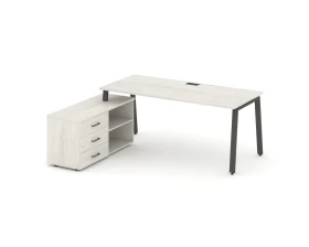 Стол письменный с греденцией левой на А-образном каркасе 1980x1480x750 Стайл Проджект Директ / Style Project Direct images