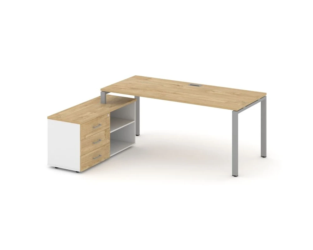 Стол письменный с греденцией левой на П-образном каркасе 1780x1580x750 Стайл Проджект Директ / Style Project Direct