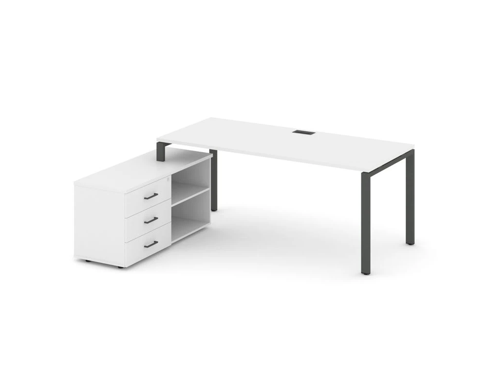 Стол письменный с греденцией левой на П-образном каркасе 1780x1580x750 Стайл Проджект Директ / Style Project Direct