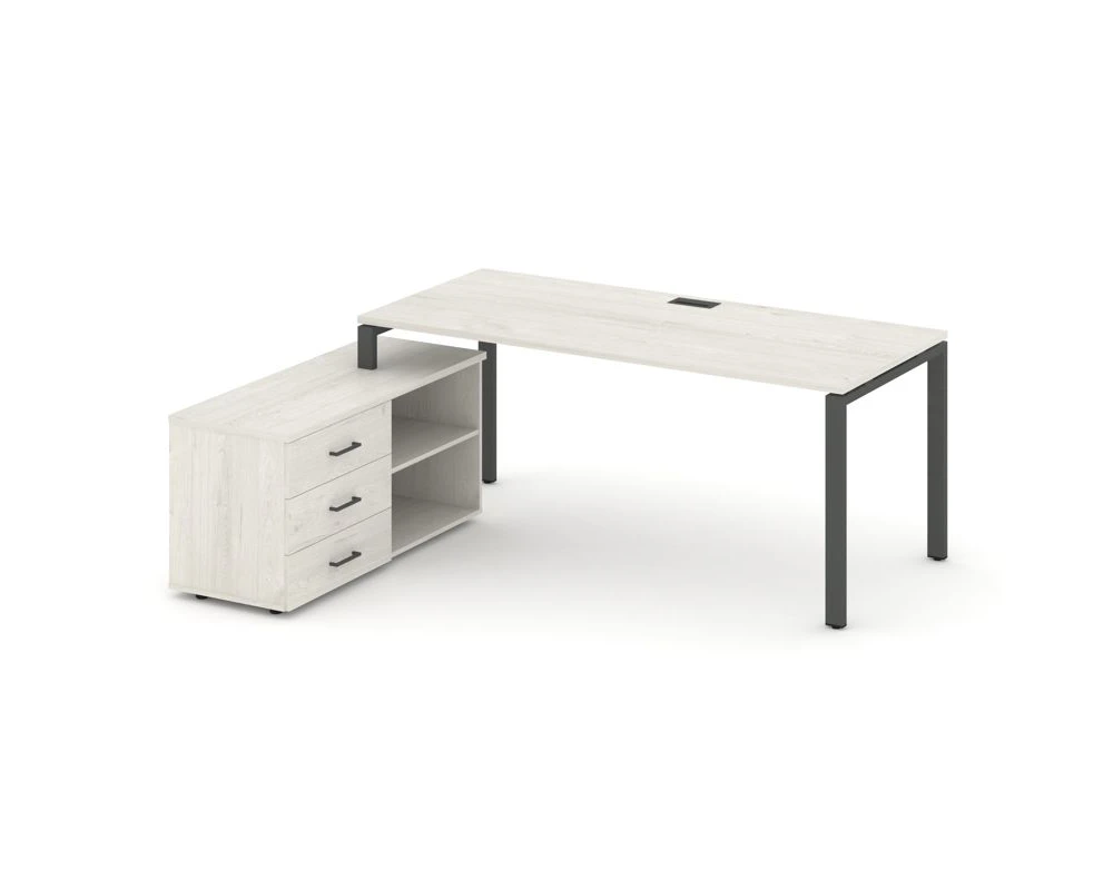 Стол письменный с греденцией левой на П-образном каркасе 1980x1580x750 Стайл Проджект Директ / Style Project Direct