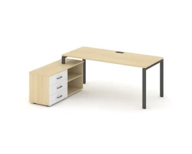 Стол письменный с греденцией левой на П-образном каркасе 1980x1580x750 Стайл Проджект Директ / Style Project Direct images