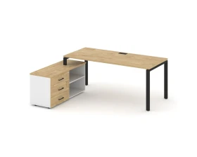 Стол письменный с греденцией левой на П-образном каркасе 1980x1580x750 Стайл Проджект Директ / Style Project Direct images