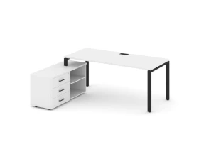 Стол письменный с греденцией левой на П-образном каркасе 2180x1480x750 Стайл Проджект Директ / Style Project Direct images