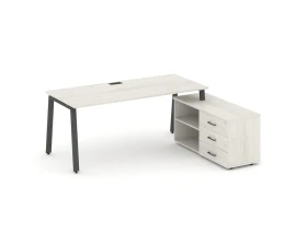 Стол письменный с греденцией правой на А-образном каркасе 1580x1480x750 Стайл Проджект Директ / Style Project Direct images