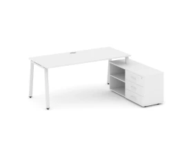 Стол письменный с греденцией правой на А-образном каркасе 1580x1480x750 Стайл Проджект Директ / Style Project Direct images