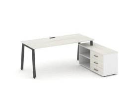 Стол письменный с греденцией правой на А-образном каркасе 1580x1480x750 Стайл Проджект Директ / Style Project Direct images