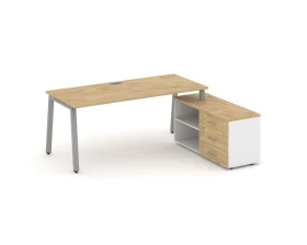 Стол письменный с греденцией правой на А-образном каркасе 1580x1480x750 Стайл Проджект Директ / Style Project Direct images