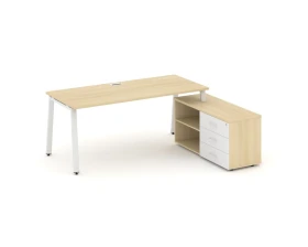 Стол письменный с греденцией правой на А-образном каркасе 1580x1480x750 Стайл Проджект Директ / Style Project Direct images