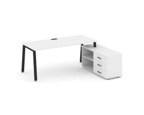 Стол письменный с греденцией правой на А-образном каркасе 1780x1480x750 Стайл Проджект Директ / Style Project Direct images