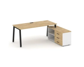 Стол письменный с греденцией правой на А-образном каркасе 1780x1480x750 Стайл Проджект Директ / Style Project Direct images