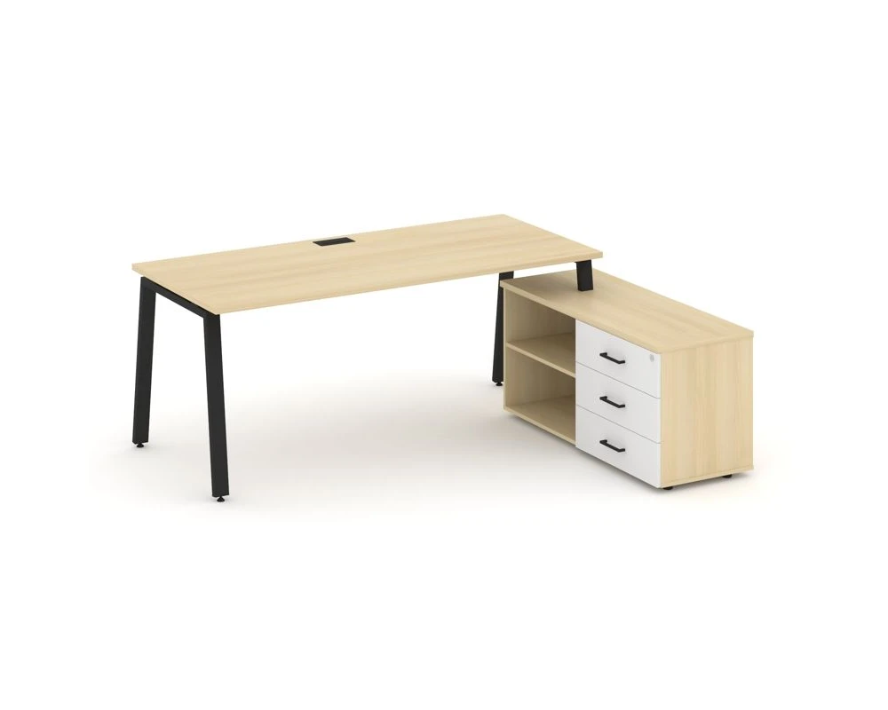 Стол письменный с греденцией правой на А-образном каркасе 1980x1480x750 Стайл Проджект Директ / Style Project Direct