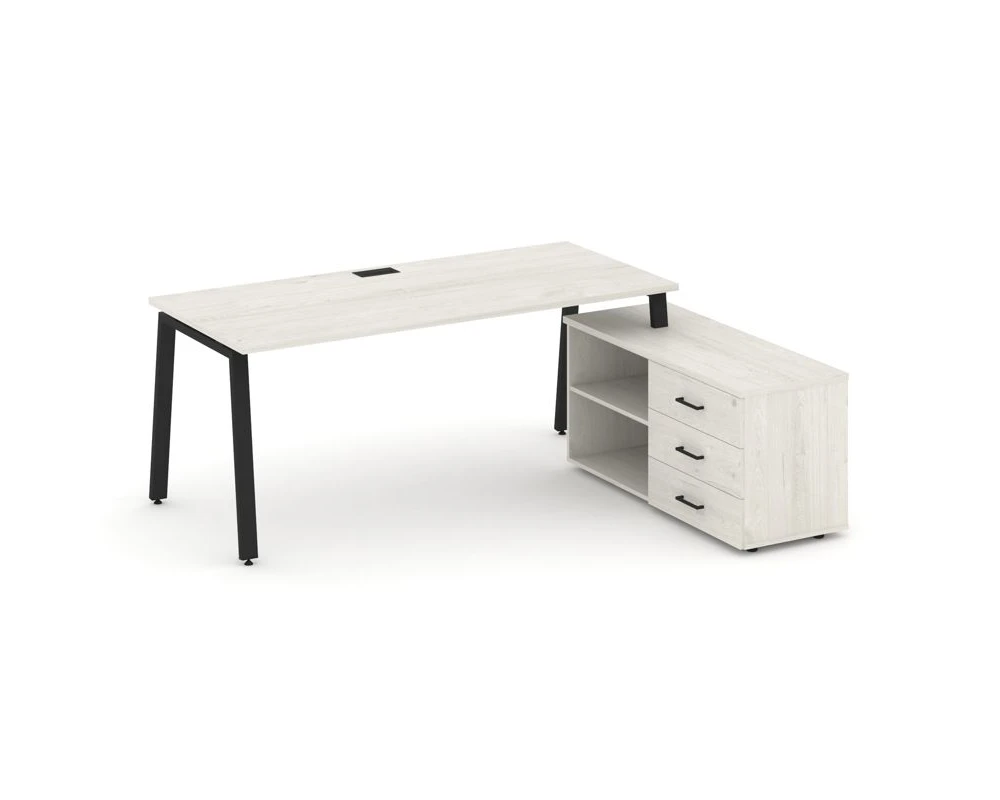 Стол письменный с греденцией правой на А-образном каркасе 1980x1480x750 Стайл Проджект Директ / Style Project Direct