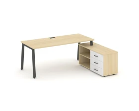 Стол письменный с греденцией правой на А-образном каркасе 1980x1480x750 Стайл Проджект Директ / Style Project Direct images