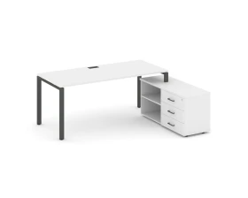 Стол письменный с греденцией правой на П-образном каркасе 1580x1480x750 Стайл Проджект Директ / Style Project Direct images