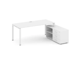 Стол письменный с греденцией правой на П-образном каркасе 1580x1480x750 Стайл Проджект Директ / Style Project Direct images