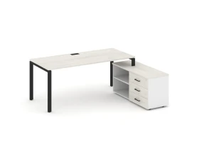 Стол письменный с греденцией правой на П-образном каркасе 1580x1480x750 Стайл Проджект Директ / Style Project Direct images