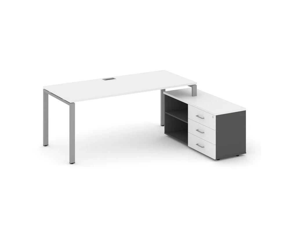 Стол письменный с греденцией правой на П-образном каркасе 1780x1480x750 Стайл Проджект Директ / Style Project Direct