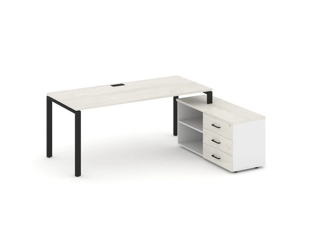 Стол письменный с греденцией правой на П-образном каркасе 1780x1480x750 Стайл Проджект Директ / Style Project Direct