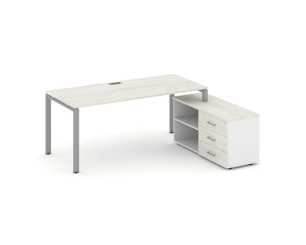 Стол письменный с греденцией правой на П-образном каркасе 1780x1480x750 Стайл Проджект Директ / Style Project Direct