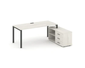 Стол письменный с греденцией правой на П-образном каркасе 1780x1480x750 Стайл Проджект Директ / Style Project Direct images