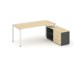 Стол письменный с греденцией правой на П-образном каркасе 1780x1480x750 Стайл Проджект Директ / Style Project Direct images