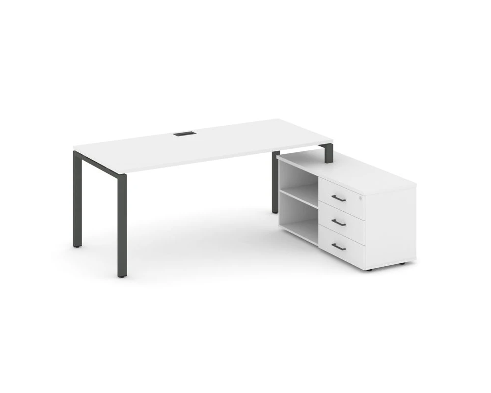 Стол письменный с греденцией правой на П-образном каркасе 1780x1480x750 Стайл Проджект Директ / Style Project Direct