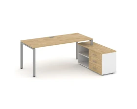 Стол письменный с греденцией правой на П-образном каркасе 1780x1480x750 Стайл Проджект Директ / Style Project Direct images