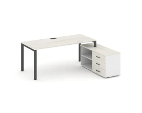 Стол письменный с греденцией правой на П-образном каркасе 1780x1480x750 Стайл Проджект Директ / Style Project Direct images