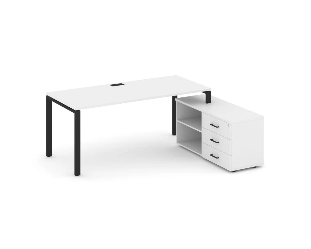 Стол письменный с греденцией правой на П-образном каркасе 1780x1480x750 Стайл Проджект Директ / Style Project Direct