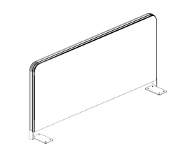 Экран боковой Ткань+AL кант 980х28х497 Стайл Проджект / Style Project images