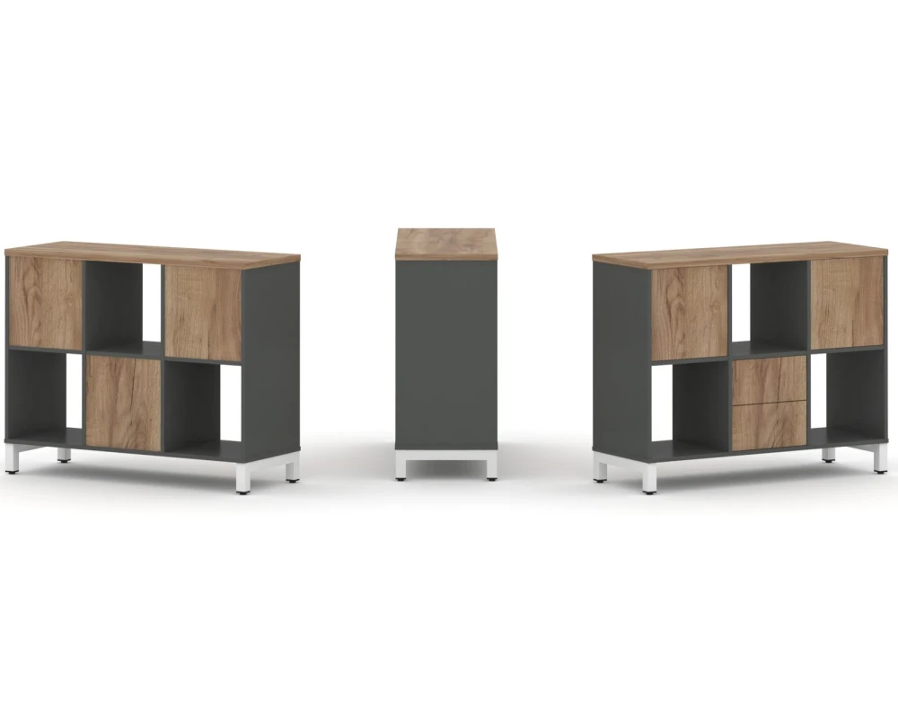 Набор стеллажа 1 сторон., 2 яр. 1121x400x881 Стайл Проджект / Style Project