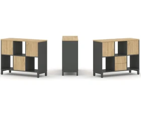 Набор стеллажа 1 сторон., 2 яр. 1121x400x881 Стайл Проджект / Style Project images