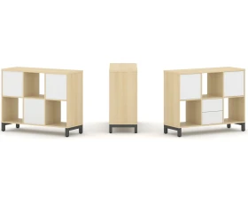 Набор стеллажа 1 сторон., 2 яр. 1121x400x881 Стайл Проджект / Style Project images