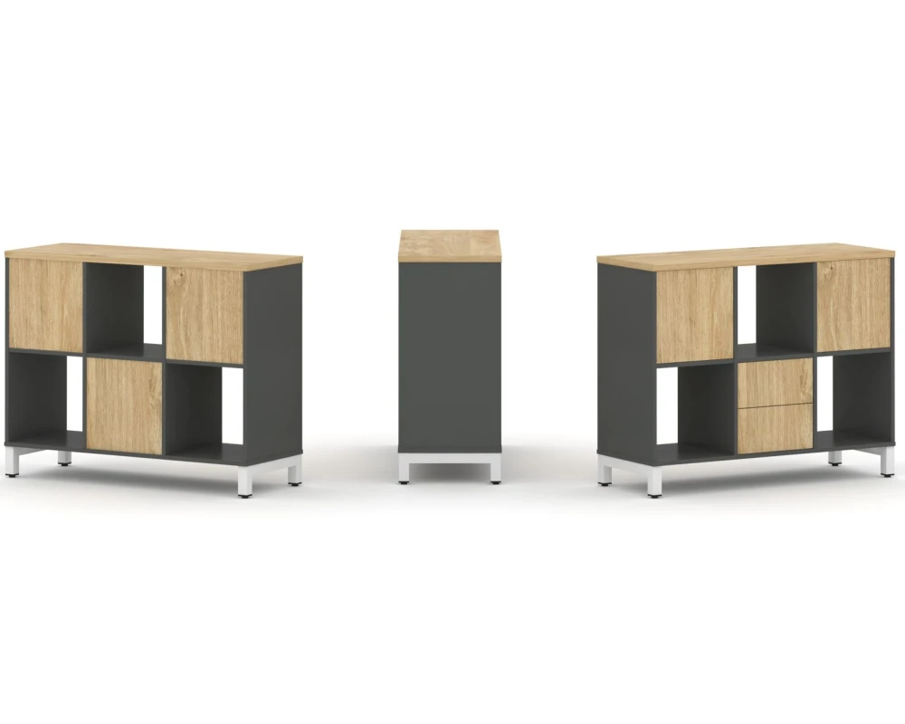 Набор стеллажа 1 сторон., 2 яр. 1121x400x881 Стайл Проджект / Style Project