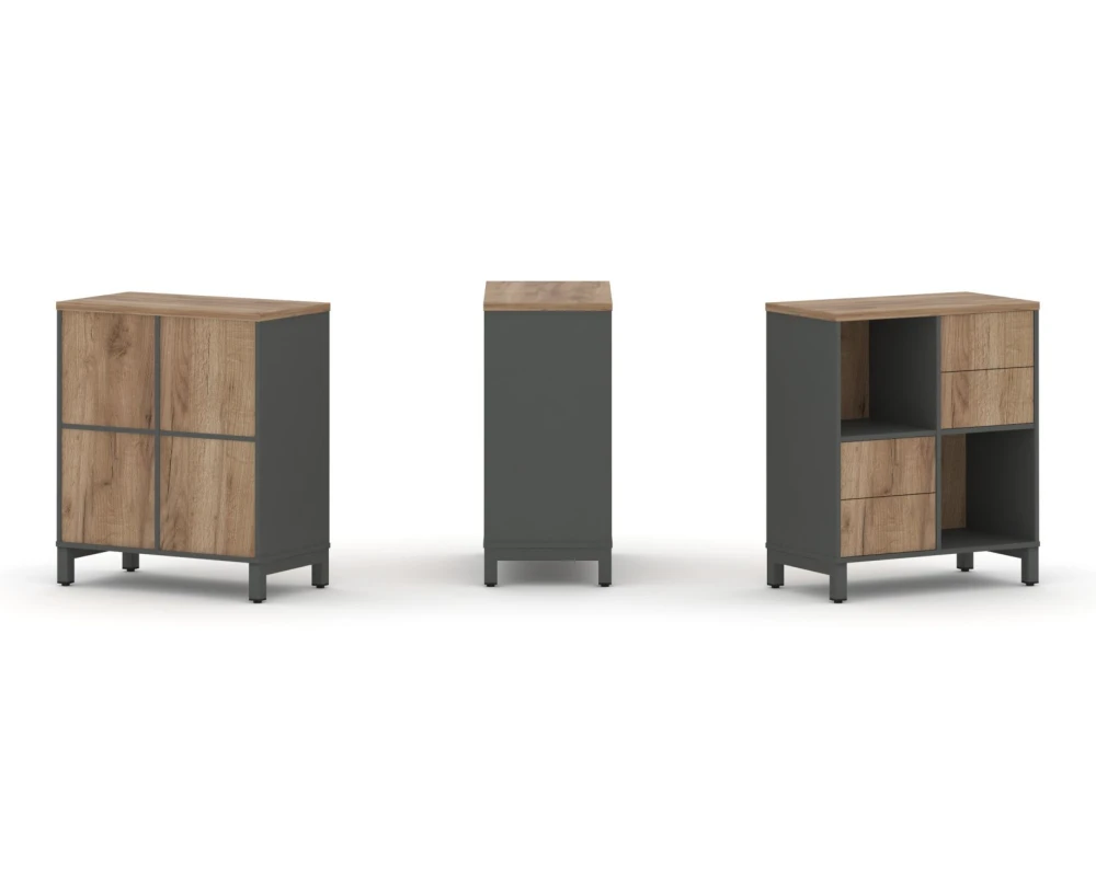 Набор стеллажа 1 сторон., 2 яр. 754x400x881 Стайл Проджект / Style Project