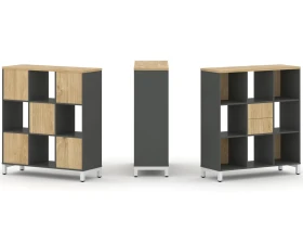 Набор стеллажа 1 сторон., 3 яр. 1121x400x1248 Стайл Проджект / Style Project images