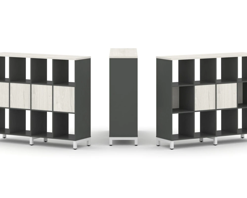 Набор стеллажа 1 сторон., 3 яр. 1488x400x1248 Стайл Проджект / Style Project